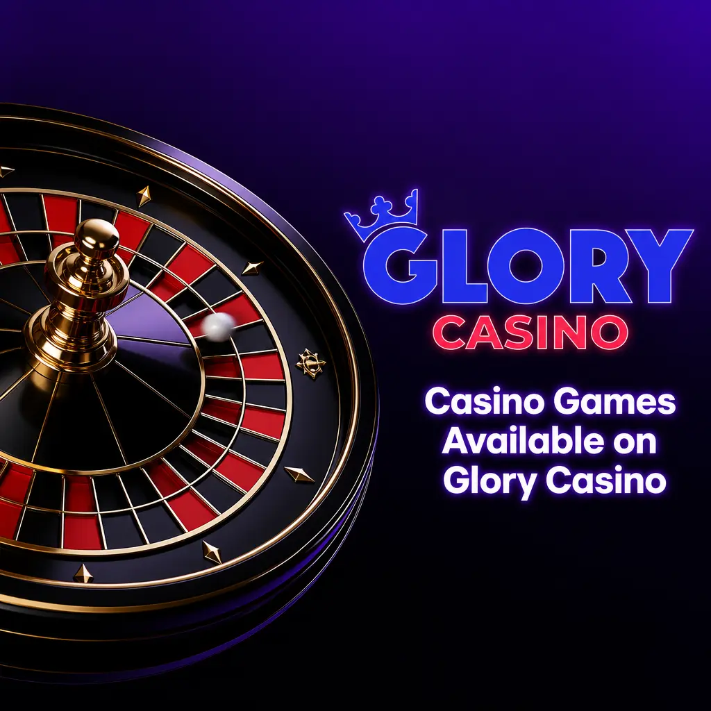 Casino games on Glory Casino: video slots, jackpot slots, live dealer roulette, blackjack, baccarat, Teen Patti, Aviator, and more.