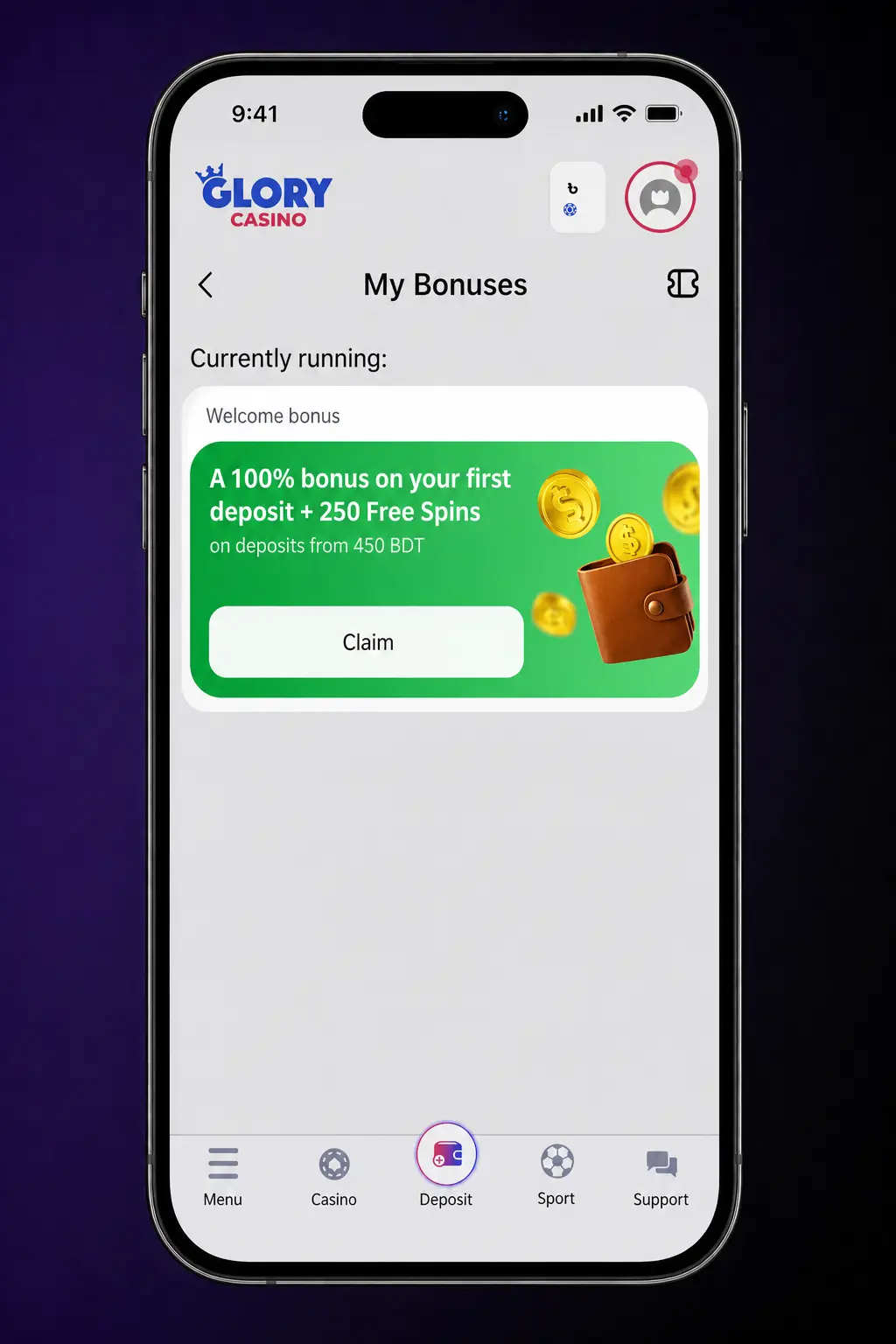 Step-by-step guide showing how to log in, open Slots, filter games, and spin at Glory Casino