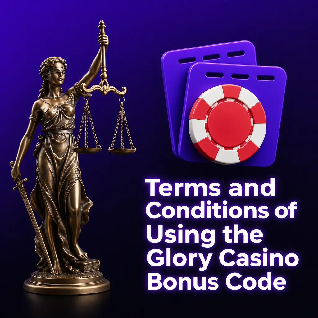 Terms and conditions for using the Glory Casino bonus code, including deposit, wagering, and free spins rules
